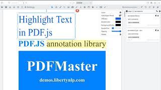 Create Highlight Text annotation in pdf.js. (PDF annotation library based on pdf.js)