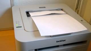 Brother 2130 Printing Test  - Turn on and print