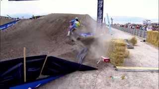 Malcolm Stewart Runs Justin Barcia Off the Track - 2013 Utah MX 450 Moto 1