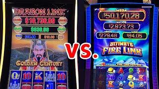 DRAGON LINK VS ULTIMATE FIRE LINK. Slot Machine Challenge. #slots #games #casino #gaming