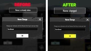 How to fix name already taken problem in  BGMI, Pubg mobile