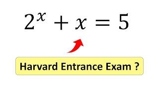 Solving a 'Harvard' University entrance exam