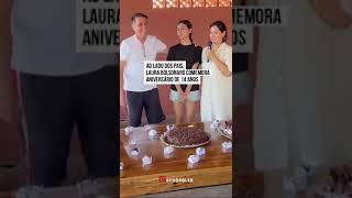 Ao lado de Jair e Michelle, Laura Bolsonaro comemora aniversário de 13 anos