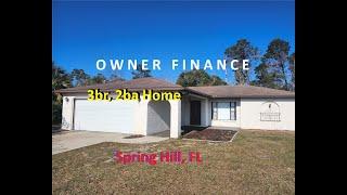 Spring Hill Florida Owner Finance Home for sale with 3br, 2ba and pool