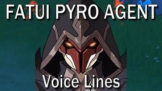 Fatui Pyro Agent - Voice Lines -- Genshin Impact