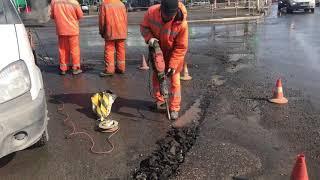 В Новокуйбышевске продолжается ямочный ремонт