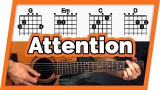 Attention Guitar Tutorial (Charlie Puth) Easy Chords Guitar Lesson