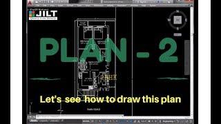 How to Create complete 2D House plan 2 for beginners with all commands