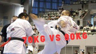 Best kyokushin Karate KO by Mohamad Bahrami 70kg vs Japanese fighter 90kg. Samurai Japan Karate