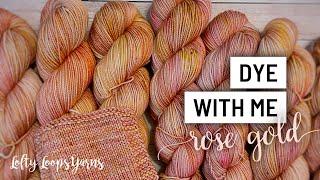 Dye with Me: Rose Gold | Lofty Loops Yarns | Hand Dyed Yarn | Speckled Yarn Dyeing