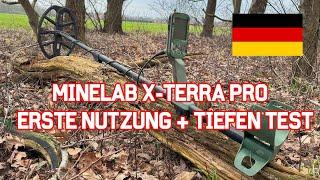 Minelab X-Terra Pro Metalldetektor Deutsch | Erste Nutzung, Einstellung & Tiefentest #sondeln