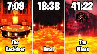 FLOOR IS LAVA in DOORS Backdoor + Hotel + The Mines (WORLD RECORD SPEEDRUN) SOLO FULL Walkthrough