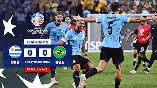 URUGUAY (4) 0-0 (2) BRASIL | HIGHLIGHTS | CONMEBOL COPA AMÉRICA USA 2024™