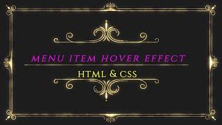 Creative Menu Item Hover Effects | CSS Hover Effects | آموزش HTML و CSS