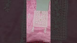 #tissue and satin kurti stitching #boutique #fashion #blouse design #customized #kurti #maxi #sungu