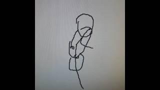 Me dbz drawing with mouse in paint for my fan animation