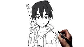 How To Draw Kirito | Step By Step | Sword Art Online