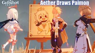 Genshin Impact - How Aether Sees Paimon (Portrait Painting)