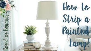 Thrift Store Lamp Makeover {Thrift Flip} How to Strip a Painted Lamp!