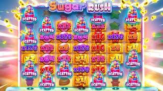 INCREDIBLE 40 FREE SPINS On SUGAR RUSH!!  TOP 5 RECORD WINS OF THE WEEK!