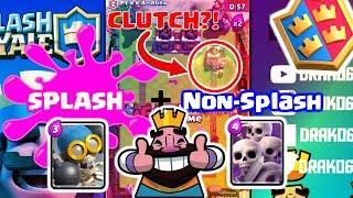 Clash Royale Clutch Fails and Wins! | Splash Damage + Non-Splash Deck CHALLENGE!!!