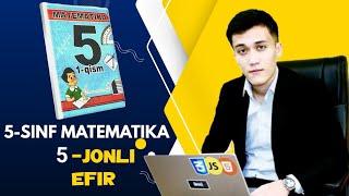  5-LIVE // 5-SINF MATEMATIKA BO'LISHISHDA TENGLAMALAR DAVOMI / QOLDIQLI BO'LISH // QAVSNI TO'G'RI