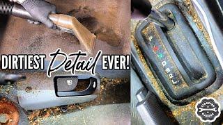 Complete Disaster Car Detailing Restoration! Auto Detailing The Dirtiest Car EVER!