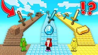 JJ's RICH vs Mikey's POOR vs Banana Kid's UNUSSUAL BRIDGE Survival Battle in Minecraft!