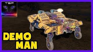 Crossout #557 ► DEMO MAN - 2x Hulk Cannons Wheel-Legs Tank Build & Gameplay