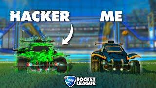 I Hired a HACKER in Rocket League for a day.. and challenged Pros