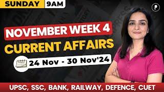 Weekly Current Affairs 2024 | November 2024 Week 4 | Parcham Classes Current Affairs #parchamclasses