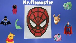 Как Рисовать Человека-Паука #2  - Рисунки по клеточкам / How to Draw Spider-Man  - Pixel art