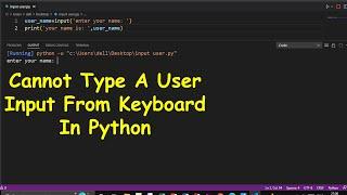 VS CODE NOT TAKING USER INPUT IN PYTHON