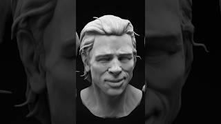 Brad Pitt likeness sculpting. Zbrush.