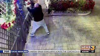 Thief shown stealing Christmas wreaths at Palm Desert community