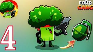 FOOD GANG - BRO level 5 Hand grenade gameplay walkthrough part 4 (Android iOS )