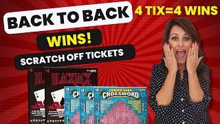 Back to Back WINS x4!!  4 TICKETS=4 WINS  Scratch Off Tickets Arizona Scratchers #lottery