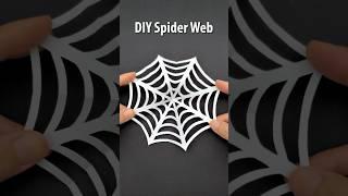 Easy Paper Spider Web | Halloween Decorations #shorts