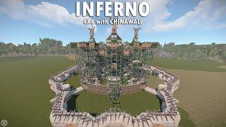 INFERNO | THE BEST 4X4 RUST ZERG BASE with CHINAWALL