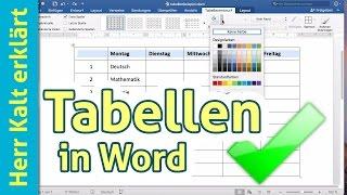 Tabellen in Word – Anleitung/Tutorial