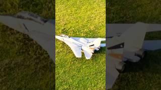 F-14 Tomcat twin edf Jet launch and land  #rc #shorts