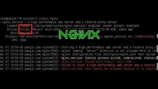 Troubleshot of  Nginx service: Failed with result 'exit code'