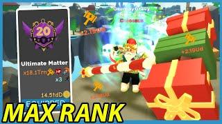 I Unlocked Prestige 20 Ultimate Matter! Max Size & Muscles! | Roblox Hammer Simulator