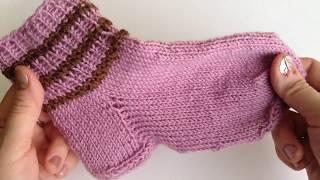 Как вязать носки на 4 спицах/How to knit socks for 4 knitting needles