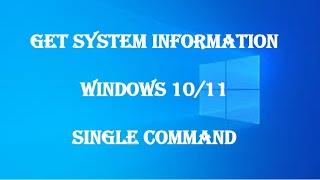 How to check system configuration in windows 10/11