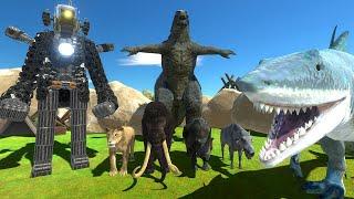 FPS Avatar Vs Titan Cameraman Vs Godzilla Vs King Shark - Animal Revolt Battle Simulator