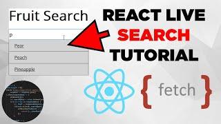 React – Live Search Tutorial (Fetch API & Firebase)