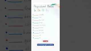 Important Prepositional Phrases  Learn Prepositional Phrases to Improve Your English