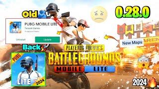 Pubg Lite New 0.28.0 Old Back Update 2024 | Pubg Mobile Lite 0.28.0 New Map Update 2024 