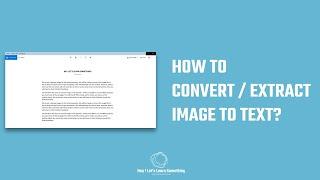 How to convert images to text online or offline? Also works for pdf image and No google docs | 2022